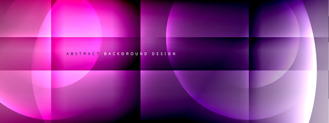 Fototapeta premium Vector abstract background - circle and cross on fluid gradient with shadows and light effects. Techno or business shiny design templates for text