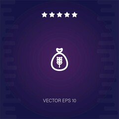 flour bag vector icon modern illustration