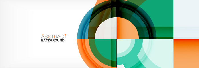 Obraz premium Round shapes, triangles and circles. Modern abstract background