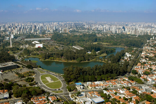 Vista aérea do Parque do Ibirapuera
