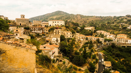 Fototapeta na wymiar panoramic view of town of sicily italy