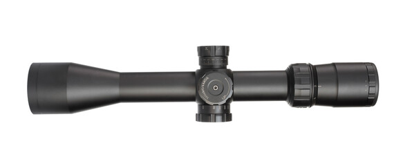 Rifle scope on white