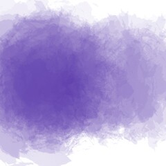 Handmade abstract  purple watercolor background 