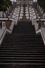 The stairs at Bom Jesus do Monte Sanctuary. Braga. Portugal. UNESCO World Heritage Site