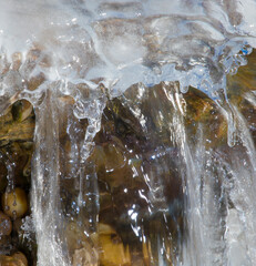 Water flowing underneath the ice