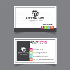 Unique and stylish business card design template vector