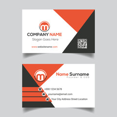 Corporate business card design vector template