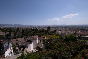 City of Granada, Spain. Buildings, streets, and architecture of the old beautiful spaniard place