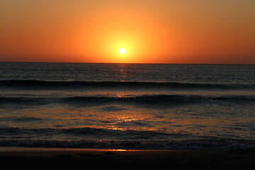 Picturesque sunset over the sea