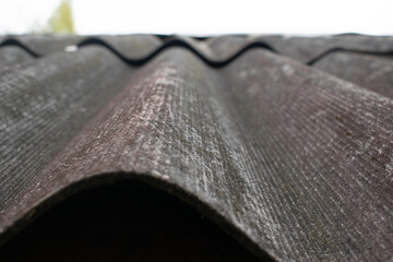 Slate roof bottom view, grey, slate waves