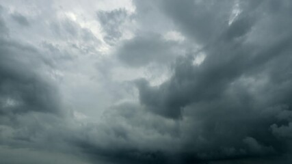 Dramatic storm clouds floating sideways to the horizon. Full frame timelapse locked shot with Alexa Mini in Thailand while approaching cyclone and typhoon.