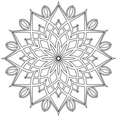 Mandala art ornament, for various coloring books