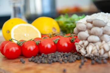 vegetables on the table