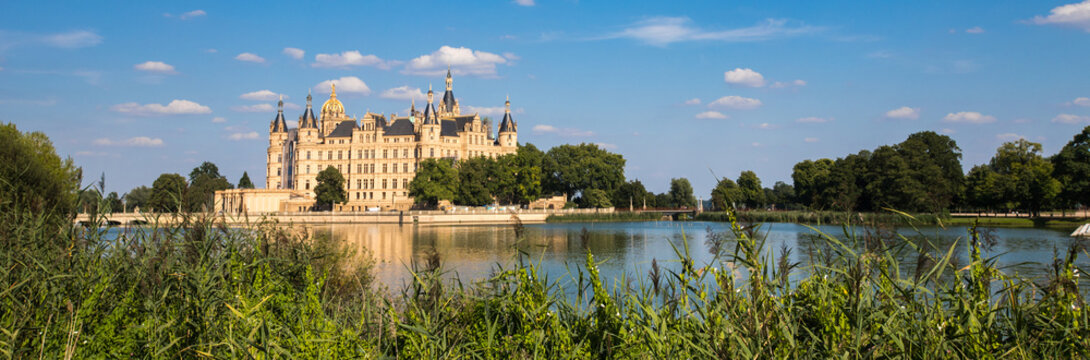 castle schwerin in germany in the summer