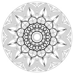 Mandala art ornament, for various coloring books