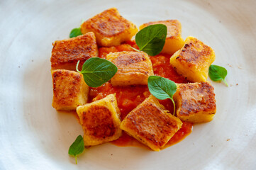 cassava gnocchi with pomodoro sauce