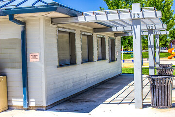 Closed Concession Stand In Public Park