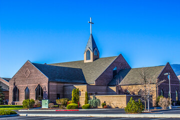 Modern Church With Steeple - Powered by Adobe