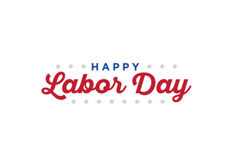Fototapeta na wymiar Happy Labor Day Holiday Vector Text for posters, flyers, marketing, social media, greeting cards, advertisement