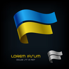 Flag of Ukraine, Ribbon vector element