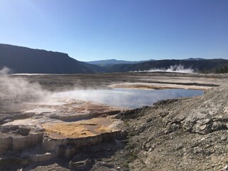 mammoth hot springs under the sun 
