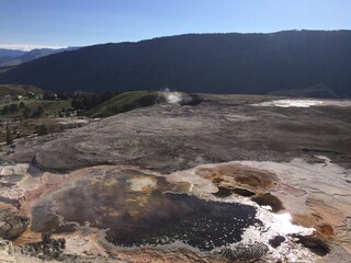 mammoth hot springs under the sun 