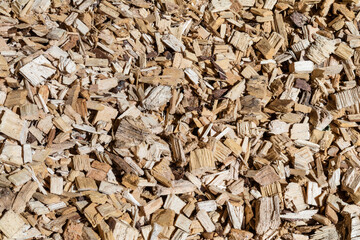 biomass woodchip in storage pit