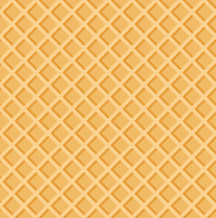 Crisp waffles summer pattern seamless texture. EPS 10 vector Illustration.