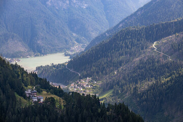 Countryside around Lake Alleghe , Veneto, Italy
