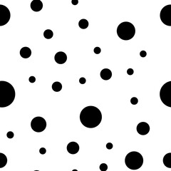 Dots seamless pattern. Random circles texture background.