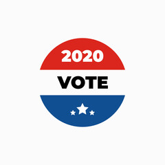 2020 United States of America Presidential Election banner. Election banner Vote 2020 with Patriotic Stars.