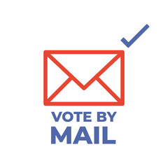 Vote by mail. Stay Safe concept. The 2020 United States Presidential Election. Template for background, banner, card, poster with text inscription. Vector EPS10 illustration