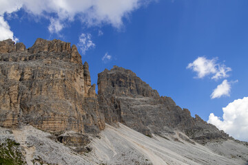 Fototapeta premium View near the Three Peaks in the Dolomites