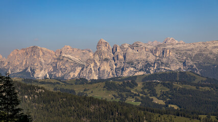 View of the Dolomites near Colfosco, South Tyrol, Italy
