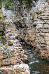 River going through a rocky canyon