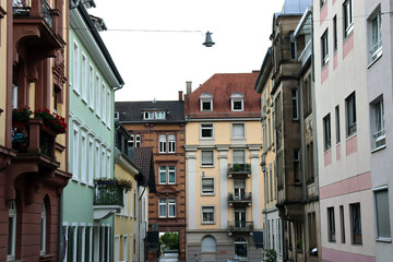 Fototapeta premium Altbaufassaden in Heidelberg, Deutschland