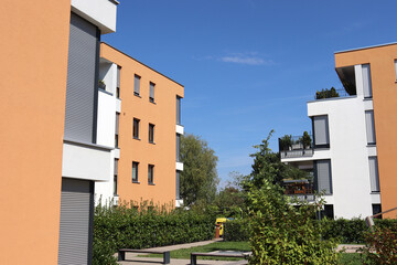 Siedlung, Häuser, Moderner Wohnungsbau, Heidelberg, Deutschland