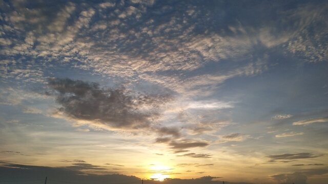 sunset in the sky