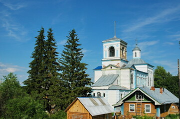 Fototapeta na wymiar Church Of The Epiphany. Vilegodsk, Arkhangelsk region, Russia