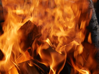 close up of fire
