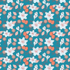 seamless jasmine pattern