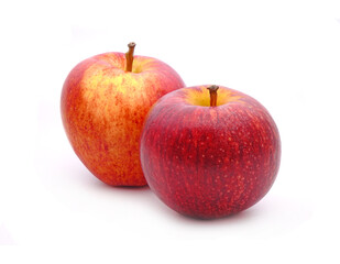 Organic Gala Apples isolated on white background