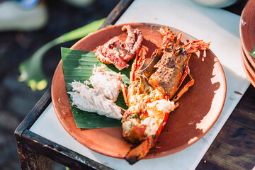 Langosta , Pulpo, pescado 