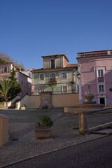 Buildings in Caldas da Rainha, city of Portugal. Europa