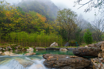 Autumn scenery of Hubei Shennongjia National Geopark Scenic Area, China