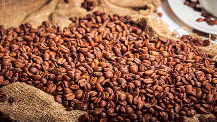 coffee beans close up
