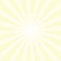 Obraz premium Sunburst background. Creamy yellow sunburst backdrop. Abstract sunbeam background design for various purposes. 