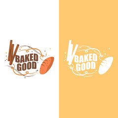 Bakery Shop Logo, Bread Vector illustration for Icon, Symbol, Graphic Resources, and Business. Editable Stroke