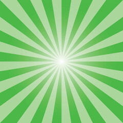Sunburst background template. Green rectangular recto backdrop design. Kelly green sun rays pattern. Bright green sunbeam background design for various purposes.