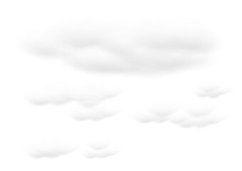 Obraz premium Realistic white cloud vectors isolated on white background, cotton wool ep60
